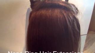 How to Apply Nano Ring Hair Extensions [upl. by Nnairac134]