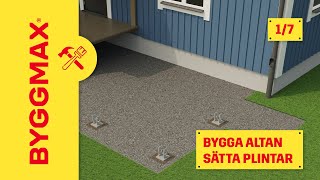 Bygga altan del 1 sätta plintar [upl. by Verlie]