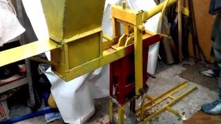 Homemade press for sawdust briquettes [upl. by Sewole]