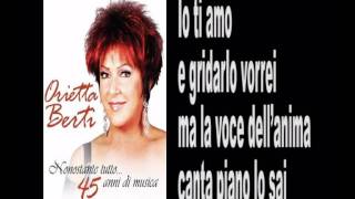 ORIETTA BERTI  QUANDO LAMORE DIVENTA POESIA  Lyrics amp karaokeavi [upl. by Johansen]