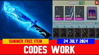 CODES Murder Mystery V MM2 ROBLOX  LIMITED CODES TIME  JULY 24 2024 [upl. by Noirred33]