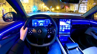 New RENAULT ESPACE 2024  NIGHT POV test drive amp REVIEW 200 HP Hybrid Iconic [upl. by Enitsirc57]