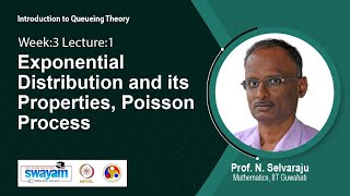 Lec 9 Exponential Distribution and its Properties Poisson Process [upl. by Nitsug]