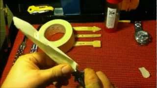 Placing Tape on a Balisong Blade [upl. by Woehick]