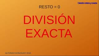 División entera y exacta [upl. by Suivatna]