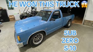 My Buddy Won StreetRacingChannel Giveway Truck SUBZERO Twin Turbo SBC S10🥶🥶 [upl. by Enelrak]