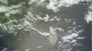 NASA Shows BP Gulf Oil Spill Satellite Views  Time Lapse Video [upl. by Jeremiah618]