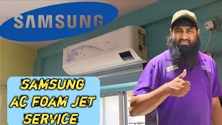 samsung ac foam jet service in jadavpur kolkatasamsung new model ac servicing process [upl. by Elleuqar]