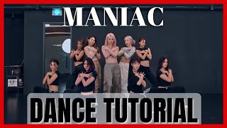 VIVIZ  MANIAC Dance Practice Mirrored Tutorial SLOWED [upl. by Ackler727]