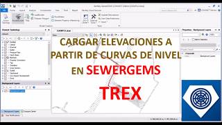 CARGAR ELEVACIONES A PARTIR DE CURVAS DE NIVEL SEWERGEMS  TREX [upl. by Sidras47]