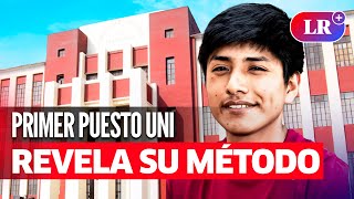 PUNEÑO INGRESÓ primer puesto a la UNI reveló su MÉTODO de ESTUDIO  LR [upl. by Jacy]