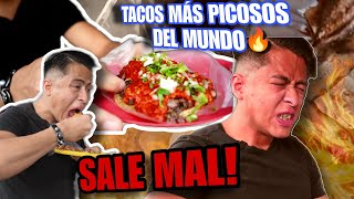 Podré COMER Los TACOS MÁS PICOSOS Del MUNDO 🌮🌶️  SALE MAL  Tacos RICOS por solo 10 Pesos🔥🇲🇽 [upl. by Plato]