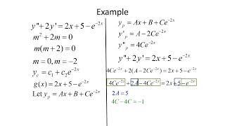 Differential Equations Undetermined Coefficients  Superposition Approach [upl. by Ludovick]