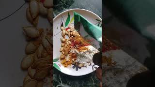 💞 pumpkin seeds crispy fry recipe shortvideo food asmr [upl. by Banna]