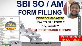 SBI SO ASSISTANT MANAGER ONLINE FORM FILLING 2024 sbi sbiform [upl. by Adnyc996]