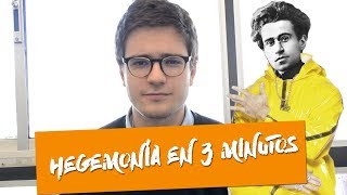 ¿QUÉ ES LA HEGEMONÍA Gramsci en 3 minutos  Alán Barroso [upl. by Eilahtan365]