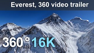 Everest Aerial 360 video trailer shot in 16K [upl. by Kcirderf]