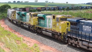 Translado das Locomotivas SD70 Eldorado Brasil na Ferrovia NorteSul [upl. by Nonnahsed]