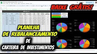 PLANILHA REBALANCEAMENTO DE CARTEIRA DE INVESTIMENTOS GRÁTIS [upl. by Dayir]