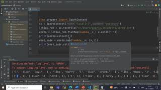 Wordcount problem in pysaprk  FLATMAP VS MAP  Lec 9 [upl. by Morty]