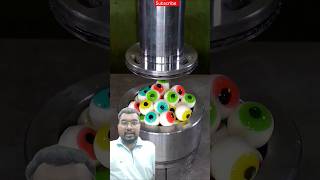 Crush Candy Eye With Hydraulic Press 🤯🤯🤯 crushing satisfying hydraulicpress candy crush [upl. by Hannej]