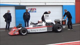 Marc Devis testing the 1974 Surtees TS16 at circuit Zolder Belgium [upl. by Dorreg]