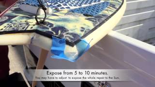 How to fix a surfboard Ding Repair using SunCure Epoxy Fiberfill resin [upl. by Geilich801]