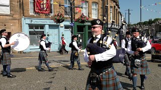 Lord Lovats Lament as Boghall amp Bathgate Pipe Band march off during 2023 Linlithgow Marches [upl. by Hamimej]