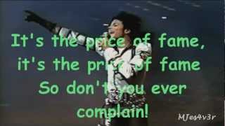 Michael Jackson  Price Of Fame lyrics 1080p [upl. by Libna]