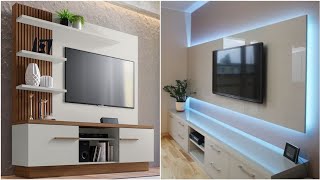 200 Modern TV cabinets 2024 TV units for living room wall decorating ideas [upl. by Ihsorih]