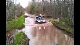 Arctic Cat 700 TRV  Near Hillsborough NB  going through some trail waters [upl. by Adolpho695]