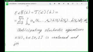 Anticipating stochastic calculus Lecture 7 Dorogovtsev A A [upl. by Alahsal]