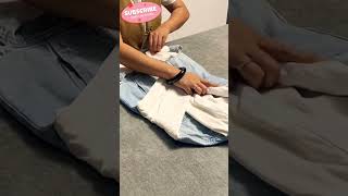 Quick clothes folding hacks 4 clothfolding foldinghacks youtubeshorts shorts [upl. by Akineg270]