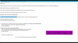 MS Office 2016 Excel File Preview Error in Oulook Fixed and Solved [upl. by Ed]