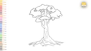 Kapok Tree drawings video  Draw A Tree  How to draw Kapok Tree step by step  easy drawings [upl. by Eeneg12]