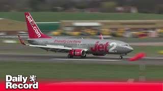 Jet2 flight from Glasgow makes emergency landing after almost running out of fuel [upl. by Anaihr781]