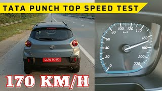 Tata Punch Top Speed  Can it hit 170kmh Plus 060 and 0100 kmh acceleration runs here [upl. by Linad]