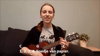 Hoedje van papier  ukelele [upl. by Arraeit963]