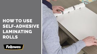 How to Use Fellowes SelfAdhesive Laminating Roll [upl. by Hortensa]