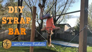 DIY Gymnastics Strap Bar  With Ariana and Family [upl. by Anayrb]