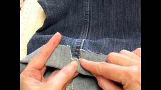 Hemming Jeans The Easy Way [upl. by Nelleyram]