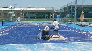 Synthetic Grass Maintenance at Marconi Tennis [upl. by Kinom338]