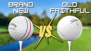 Golf Ball Showdown CALLAWAY CHROME TOUR vs TITLEIST PRO V1 [upl. by Adnohsirk]