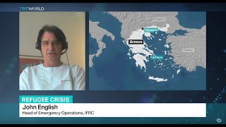 Interview with John English from IFRC on refugee crisis at Greek border [upl. by Hpesoj]