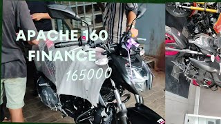 tvs apache rtr 160 4v finance details 2024 apache160 [upl. by Rola]