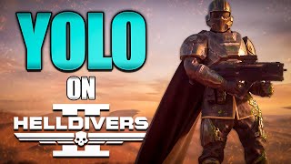 HELLDIVER gets PROMOTED  YOLO on HELLDIVERS 2 [upl. by Broddie]