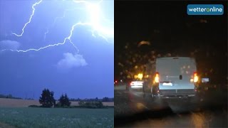 wetteronlinede Unwetter  Platzregen und Hagel 25072015 [upl. by Anner]