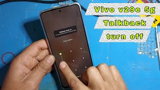 How to turn off vivo v29e 5G Talkback [upl. by Reyaht]