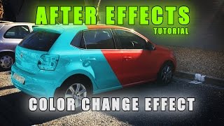 After Effects Tutorial How To Change The Color Of Something In Your Scene [upl. by Noxas58]