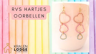 Hartjes oorbellen tutorial met Miyuki rocailles [upl. by Nrevel]